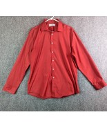 BEVERLY HILLS POLO CLUB LONG SLEEVE SHIRT, MENS, SIZE LARGE RED, 16-16 1/2 - £13.38 GBP