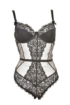 AGENT PROVOCATEUR Womens Bodysuit Sheer Elegant Black Size UK 36E - £172.54 GBP