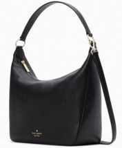 Kate Spade Leila Shoulder Bag Black Pebbled Leather KB694 NWT $399 Retail FS - £121.58 GBP
