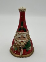 Vintage Handpainted Ceramic Santa Christmas Bell 6” - £7.47 GBP