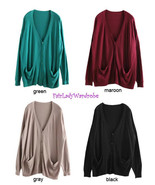 Japan Relaxed Deep V-neck Pocket Soft Knit Cardigan! - $317.00 MXN