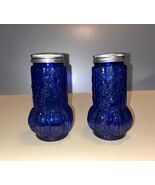 Cobalt Blue Glass Vintage Salt &amp; Pepper Shakers - $25.00