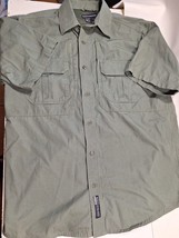 511 Tactical Gray Freedom Flex Vented Snap Button Outdoor Work Shirt Mens - $21.73