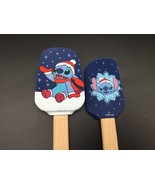 Disney Stitch Christmas Silicone Spatula &amp; Spoon Set Blue Winter Holiday... - £10.11 GBP