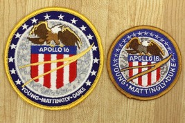 Vintage NASA APOLLO 16 Mission Space Embroidery Patches Young Mattingly Duke - £18.26 GBP