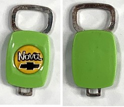 Vintage Nova Logo Plastic Metal Key Ring Fob Holder Green - £14.75 GBP