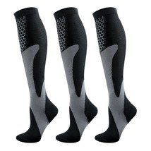 YUEE 3 Pairs Compression So for Women&amp;Men 20-30mmhg Knee High So Circulation - B - £94.13 GBP