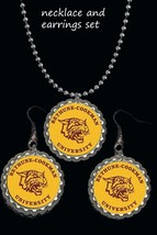 Bethune cookman wildcats university college earrings &amp; necklace set great gift - £6.84 GBP