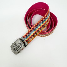 Chaco ReversiBelt Adjustable Belt Multi colored  &amp; Hot Pink Nylon One Si... - £13.20 GBP