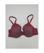 Victoria&#39;s Secret Lined Perfect Coverage Bra 34D Womens Red Padded Under... - £12.55 GBP