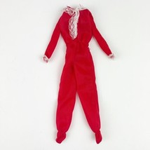 Vintage 1975 Barbie Best Buys Fashion #7203 Red Sleeper Pajamas Jumpsuit... - £9.32 GBP