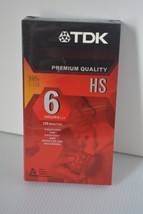 TDK T-120 HS Premium Quality 6 hours VHS blank Recording video cassette tape NEW - $9.75