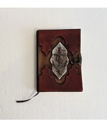 Leather Journal Metal Anchor on front,Blank Pages Map Brass Latch Lock - €34,62 EUR