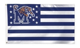 Memphis Tigers American Flag 3X5ft Banner Polyester with 2 Brass Grommets - £12.54 GBP