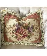 14&quot; x 18&quot; Vintage Aubusson Throw Pillow Needlepoint Petite Point Pillow ... - £100.85 GBP