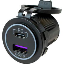 Sea-Dog USB 3.0 &amp; USB-C Power Socket w Out Light - $30.40