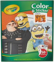 Crayola Despicable Me Color &amp; Sticker Book, Gift for Kids, Age 3, 4, 5, 6 Styles - £4.67 GBP