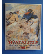 Vintage Winchester Rifels &amp; Cartridges 12.5x16 Out Of Print Metal Sign N... - £29.31 GBP