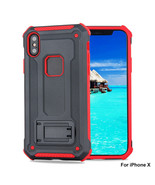 Hybrid Kickstand Heavy Duty iPhone X Cover CASE free Tempered Screen Pro... - $9.49
