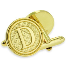 Letter D alphabet initials Cufflink Set Gold or Silver - $37.99
