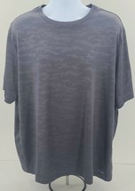 Tek Gear Drytek Men&#39;s Gray Athletic Short Sleeve Shirt Size 2XL - £10.42 GBP