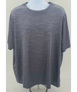 TEK GEAR DRYTEK Men&#39;s Gray Athletic Short Sleeve Shirt Size 2XL - £10.64 GBP