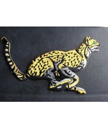 CHEETAH CAT ANIMAL EMBROIDERED PATCH 6.2 x 3 INCHES - $6.54