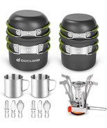 Odoland 16-Piece Camping Cookware Mess Kit, Lightweight Pot Pan, And Hik... - $39.96