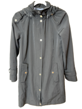 London Fog Hooded Rain Jacket Womens Sz S Pockets Capsule Old Money Year... - $24.63