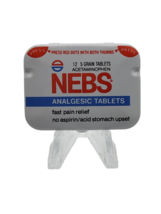 Vintage medicine tin: NEBS Analgesic Tablets  12 Tablets ~ FULL / NOS - £11.81 GBP