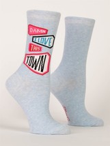 Blue Q Socks - Womens Crew - Damn I Love This Town - Size 5-10 - $13.09