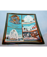Vintage 1965 New York World&#39;s Fair Glass Souvenir Ashtray-Trinket Tray-H... - $233.20 MXN