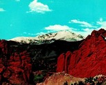 Colorado Springs CO Pike&#39;s Peak From Garden of the Gods UNP Chrome Postc... - $2.92