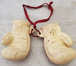 Vintage Grow Time Blue Boxing Gloves Squeeze Squeaky Squeak Toy - $4.95