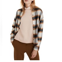 MADEWELL Flannel Westlake Plaid Shirt, Button Down, Medium (6/8) Brown/B... - $59.00