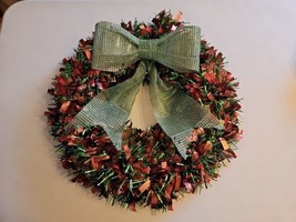 Christmas Door Wreath, Red/Green with Bow 19&#39;&#39; Diameter - £22.32 GBP