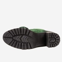 The Elera Green Leather Block Heel Women Boot image 9