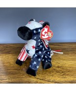 2000 Ty Beanie Baby Lefty the Donkey Patriotic - $22.75