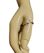 Vintage Uncas U Arrow Solitaire Signed CZ Round Silver Tone Engagement R... - $213.80 MXN