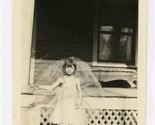 Girl in Party Dress with Veil and Boots Black &amp; White Photo  - $9.90