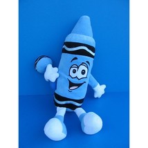 CRAYOLA Cornflower Blue Color Soft Plush Stuffed Souvenir Rattle 12&quot; - $16.83