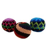 Fair Trade Hacky Sack Three Piece Set 100% Cotton Crochet Assorted - $17.81