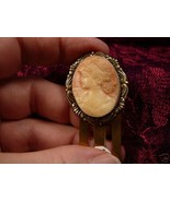 (CBS70-1) Young Lady hair up peach CAMEO BOOKMARK book mark books Sweet - £22.89 GBP