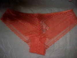 Large Sunny Orange THE LACIE All Lace Cheeky Lowrise Victorias Secret Pa... - $10.99