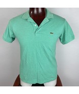 Lacoste Polo Shirt Mens Green Short Sleeve F8455 Pique Cotton Top Size M... - $22.49