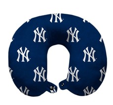 New York Yankees Travel Relaxation Neck Pillow TSA Approved Super Soft Blue NY - £13.01 GBP