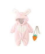 Winter Baby Romper Girls Jumpsuit Fleece Hooded Coat Bodysuit Toddler Cl... - £26.70 GBP+