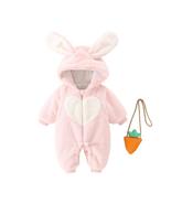 Winter Baby Romper Girls Jumpsuit Fleece Hooded Coat Bodysuit Toddler Cl... - £25.70 GBP+