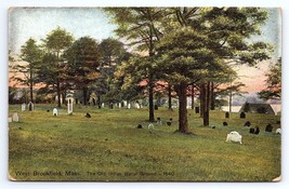 Postcard West Brookfield Massachusetts Indian Burial Ground Cemetery - £4.97 GBP