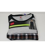 Hanes Long Sleeve Raglan &amp; Flannel Pant Pajama Set Size 2XL - $27.40 CAD